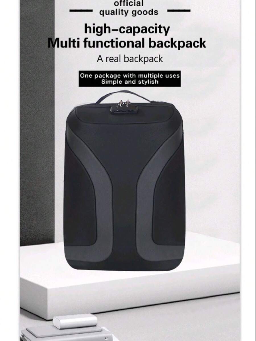 Anti-Theft Backpack Men's Backpack Multifunctional Laptop Bag - màu đen - Xem 1