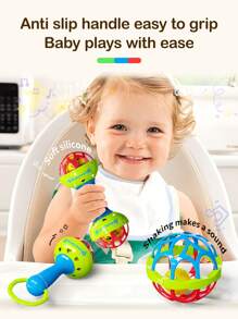 1 pezzo/2 pezzi/3 pezzi Giocattolo martello a campanello per bambini, con simpatica faccia sorridente, set combinato, martelli a campanello a singola e doppia testa, palla di addestramento, puzzle per bambini, giocattolo calmante per il sonno precoce, interazione genitore-figlio, generazione di musica, formazione all'ascolto, festival, compleanni, regali per feste, interazione per bambini, Montessori, è un set di giocattoli molto divertente e perfetto per bambini e bambine in età prescolare