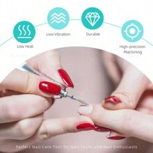 hytoos 1个3/32英寸金刚石钻头美甲钻，专业美甲钻头，适用于丙烯酸凝胶美甲、去除角质层和足部护理 - 彩色 - 查看 3