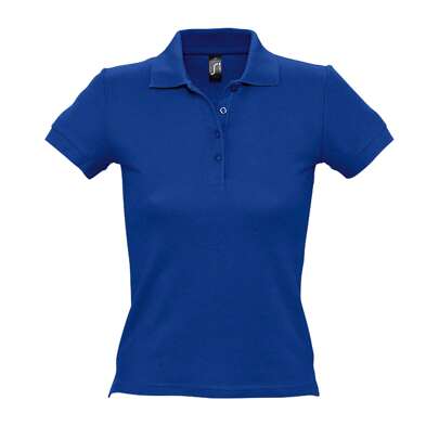 SOLS Womens/Ladies People Pique Short-Sleeved Polo Shirt (Royal Blue)
