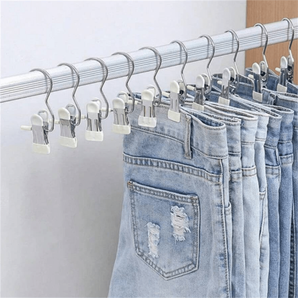 5/10/20pcs Stainless Steel Hangers With Hooks, Portable Clothing Racks, Wardrobe Organizers, Halloween Decoration Costume Hanger, Autumn Season Holiday Decor