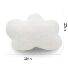 1件装可爱云朵枕午睡腰垫床头枕客厅沙发靠背北欧风格简约白云毛绒枕头 - 彩色 - 查看 13