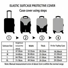 Custom 18-32" Elastic Luggage Cover, Personalized Photo Print, Dustproof Scratch-Resistant Travel Protector An Ideal Choice For Travel - Multicolor - View 9
