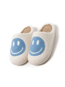 Women Cartoon Guinea Pig Capybara Embroidery Knitted Slippers,Thick-Soled Soft Comfortable House Slippers For Spring And Autumn - White 6 - View 3