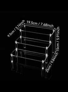 1pc Clear Multi-Purpose Display Rack - 1-5 Layers Transparent Storage For Perfumes, Cosmetics, Desserts, Handmade Anime Car Models And Blind Boxes - Acrylic Cologne Stand, Cupcake Holder - Perfect For Amiibo And POP Figurines, Food And Dessert Showcase, Cosmetics Supplier Item - Ideal Christmas And Halloween Present