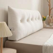 1pc Triangular Headboard Pillows Twin/Queen/King Size Head Roll Pillow Bed Wedge Pillow Large Bolster Bed Rest Reading Pillows Backrest Positioning Support Pillows With Side Pockets Bolster Cushion - Vitt - Visa 7