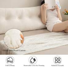 1pc Triangular Headboard Pillows Twin/Queen/King Size Head Roll Pillow Bed Wedge Pillow Large Bolster Bed Rest Reading Pillows Backrest Positioning Support Pillows With Side Pockets Bolster Cushion - Vitt - Visa 3