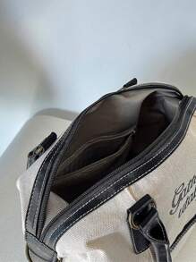 女士简约大容量通勤手提包，2024新款休闲百搭帆布单肩斜挎包