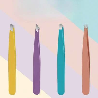 Kit 4 Pinças Profissional para Design Sobrancelha