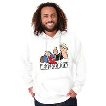 Popeye Father Cartoon Legendary Daddy Hoodie Hooded Sweatshirt Men - White - View 1