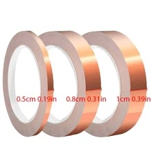 APORNI Taśma miedziana przewodząca jednostronnie, 20 m, odporna na wysokie temperatury, wzmacniająca sygnał i ekranująca