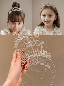 4pcs Girls Crown Headbands, Beauty Pageant, Stage Performance, Wedding Hair Accessories