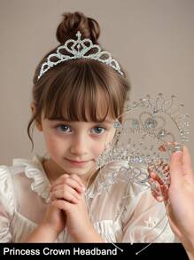 4pcs Girls Crown Headbands, Beauty Pageant, Stage Performance, Wedding Hair Accessories