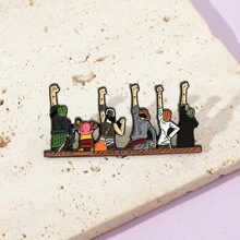 ONE PIECE 1 Pc Adventure Cartoon Character Brooch Handsome Enamel Pin Backpack Clothes Jewelry Metal Badge Accessories Gift For Friends Pin For Clothes Bag Charm School