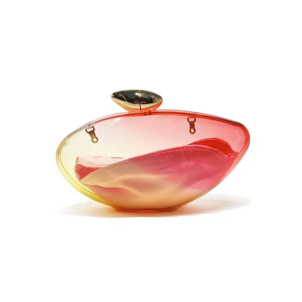 Clutch in acrilico trasparente, borse da sera alla moda con catena in oro rimovibile per donne, clutch da sera rosa trasparente e scintillante, perfetta per matrimoni, feste, balli di fine anno e regali