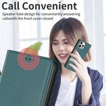 Compatible con iPhone/Honor/NO KIA/MOTO/Haz clic en este enlace para seleccionar el modelo deseado. Funda para teléfono móvil Dispositivo (RFID)+PU - Verde - Ver 12