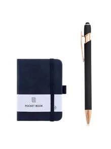 1 Stück Taschennotizbuch Tagebücher + 1 Stück Stift, kleine Schreibheft Notizbücher zum Schreiben, A7 Mini Notizblöcke mit Stifthalter, Schulmaterial, Schulanfang