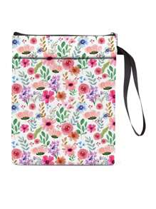 1pc Floral Book Sleeve Book Cover Book Lovers Gifts Book Club Gifts Bookish Gifts Book Protector Book Gifts For Her Readers Librarian Teacher Friend Bookworm Mother's Day Graduation Birthday Gifts Back To School,School Supplies - Multicolor - View 4