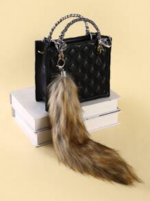 1 chiếc túi xách đuôi cáo mềm mại thời trang nhiều màu sắc phụ kiện túi xách đuôi cáo mềm mại thích hợp cho túi xách ví ý tưởng quà tặng hoàn hảo cho bạn bè ngày lễ sáng tạo quà tặng đuôi sói quà tặng nhỏ quà tặng đuôi gấu trúc cho cô ấy - Nhiều màu - Xem 7