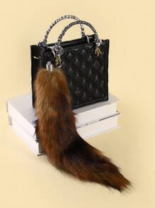 1 chiếc túi xách đuôi cáo mềm mại thời trang nhiều màu sắc phụ kiện túi xách đuôi cáo mềm mại thích hợp cho túi xách ví ý tưởng quà tặng hoàn hảo cho bạn bè ngày lễ sáng tạo quà tặng đuôi sói quà tặng nhỏ quà tặng đuôi gấu trúc cho cô ấy - Nhiều màu - Xem 5