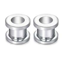 1Pair Simple Stainless Steel Ear Stretcher, 2mm4mm6mm8mm10mm Pulley Ear Expander, Unisex Ear Piercing Jewelry - Auricle - View 27