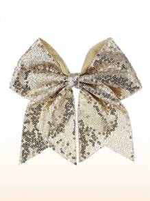 1 bucă mare, mare, 7 inch, cu sclipici, clemă cu fundă cu paiete, accesorii de păr pentru petrecere, pentru adolescenți, fete, copii, 1 buc (roz fierbinte)