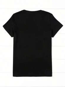 Camiseta respirável de manga curta com estampa de ciclista de bike masculino, em cor sólida, lavável à máquina, ideal para uso casual em esportes ao ar livre no verão. - Preto - Visão 2