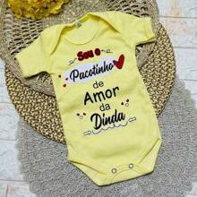 Cotton Monthly Anniversary Bodysuit - Godmother's Love - 黃色 - 查看 1