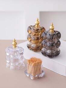 1 件形牙签筒容器、牙签、牙线和清洁棉签收纳盒，适用于万圣节、圣诞节、婚礼派对 - 彩色 - 查看 11