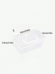 1pc Simple Handheld Desktop Large Capacity Transparent Storage Box