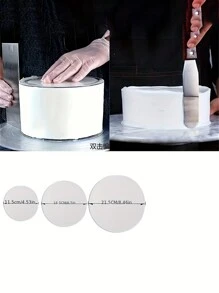 طقم بداية تنعيم الكيك 2 قطعة - قوالب أكريليك شفافة بأحجام 4/6/8 بوصة ذات حواف ملساء للإخراج السهل للكيك - غير مشحون، مثالي لمتاجر الكيك والخبازين المنزليين