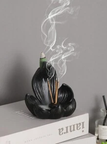 1 件树脂莲花形多功能家居装饰香炉 - 彩色 - 查看 9