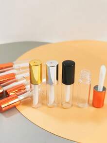 唇膏容器 圆形迷你唇彩样品管 可再填充瓶 橡胶内胆 旅行必需品 空唇彩分装瓶，分装唇彩空管样品容器 液体容器 透明容器 塑料唇彩瓶 液体唇膏管 空唇彩管 透明唇管 健身露营 度假必需品 度假配件 旅行配件 邮轮 - 彩色 - 查看 1