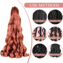 1 Stück Hochtemperatur Synthetisches Flechtenhaar mit spiralförmigen Locken, Flechtenhaar in 16/20/24 Zoll Länge, Farbverlauf Crochet Haarverlängerungen für Frauen, blonde lose Wellen Crochet Haare, Farbverlauf vorgestreckte Haare