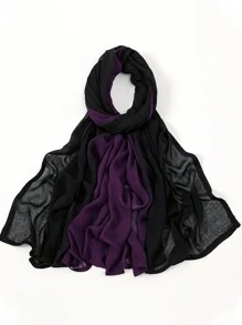 1 Pc Women Multi-Color Gradient Headscarf, Soft Modal Scarf, Versatile Elegant Fashion Wrap, Suitable For Daily Gatherings In Multiple Occasions, Scarves, Jersey Hijabs - Multicolor - View 15