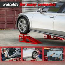 2 Pack Hydraulic Car Ramps 5T 11000lbs Low Profile Car Lift Service Ramps Truck Trailer Garage,Height Hydraulic Vehicle Ramps, Lift Height 11.61-16.21 Inches
