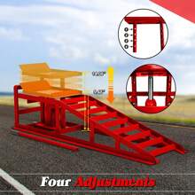 2 Pack Hydraulic Car Ramps 5T 11000lbs Low Profile Car Lift Service Ramps Truck Trailer Garage,Height Hydraulic Vehicle Ramps, Lift Height 11.61-16.21 Inches