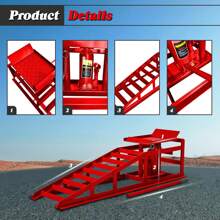 2 Pack Hydraulic Car Ramps 5T 11000lbs Low Profile Car Lift Service Ramps Truck Trailer Garage,Height Hydraulic Vehicle Ramps, Lift Height 11.61-16.21 Inches