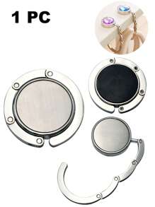 1個折疊手提包掛鉤,閃亮鑽石包掛鉤,時尚包掛鉤手提包掛鉤可折疊鉤子可攜式鑰匙圈架桌掛勾硬件旅行戶外收納折疊錢包掛鉤 - 銀色 - 查看 1