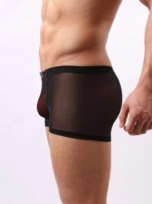 1pc Sexy Men's Sheer Mesh Backless Briefs - Black - View 3