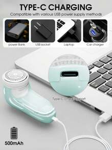 Electric Hair Removal Ball Machine, Portable Electric Fabric Shaver Lint Remover Ball, Electric Fabric Hair Remover, Usb Rechargeable 500mah Hairball Trimmer, Household Clothes Sweater Shaver