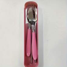 Bộ dao kéo bằng thép không gỉ di động có hộp đựng - Lý tưởng cho các chuyến dã ngoại, cắm trại và sử dụng hàng ngày - Đồ nấu ăn ngoài trời - Quà tặng Giáng sinh có thể gấp lại - Nhiều màu - Xem 6