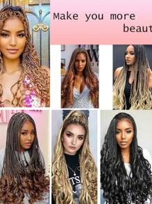 French Curls Braiding Hair Extensions Synthetic Hair Loose Wave Spiral Curl Braids High Temperature Ombre Pre Stretched Hair Extensions For Women