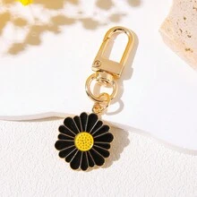 1 件合金珐琅雏菊钥匙扣，时尚清新花卉钥匙圈，带龙虾扣，适用于背包、手提包和手机，返校礼物，装饰花形钥匙扣，适合情侣和女士 - 彩色 - 查看 5
