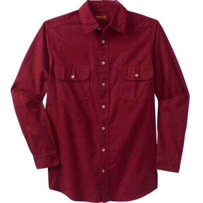 Boulder Creek By KingSize Men's Big  Tall Long Sleeve Denim And Twill Shirt