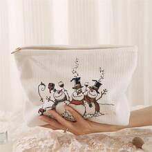 Túi đựng đồ trang điểm nhung kẻ họa tiết Giáng sinh, Túi đựng mỹ phẩm có khóa kéo nhẹ, phong cách ngọt ngào, đồ dùng vệ sinh cá nhân đa năng, quà tặng cho bạn gái, phụ nữ, bạn bè, đồ dùng học tập du lịch, túi đựng đồ trang điểm, đồ dùng thiết yếu cho ngày lễ, túi đựng mỹ phẩm, túi đựng đồ trang điểm, túi đựng đồ trang điểm, làm đẹp - Nhiều màu - Xem 8
