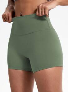 1件装瑜伽运动裤户外健身跑步训练短裤高腰透气骑行短裤