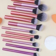 12件套多功能化妆刷套装：散粉刷、腮红刷、粉底刷、眼影刷、修容刷 + 斜角美妆蛋、圆形美妆蛋、白色粉扑、化妆刷套装、化妆刷套装、化妆刷套装、全套化妆刷、化妆刷套装、全套化妆工具、化妆刷套装、化妆刷套装、化妆礼盒套装 - 彩色 - 查看 4