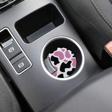 Milk Cow Car Coaster With Pink Spots - 彩色 - 查看 1