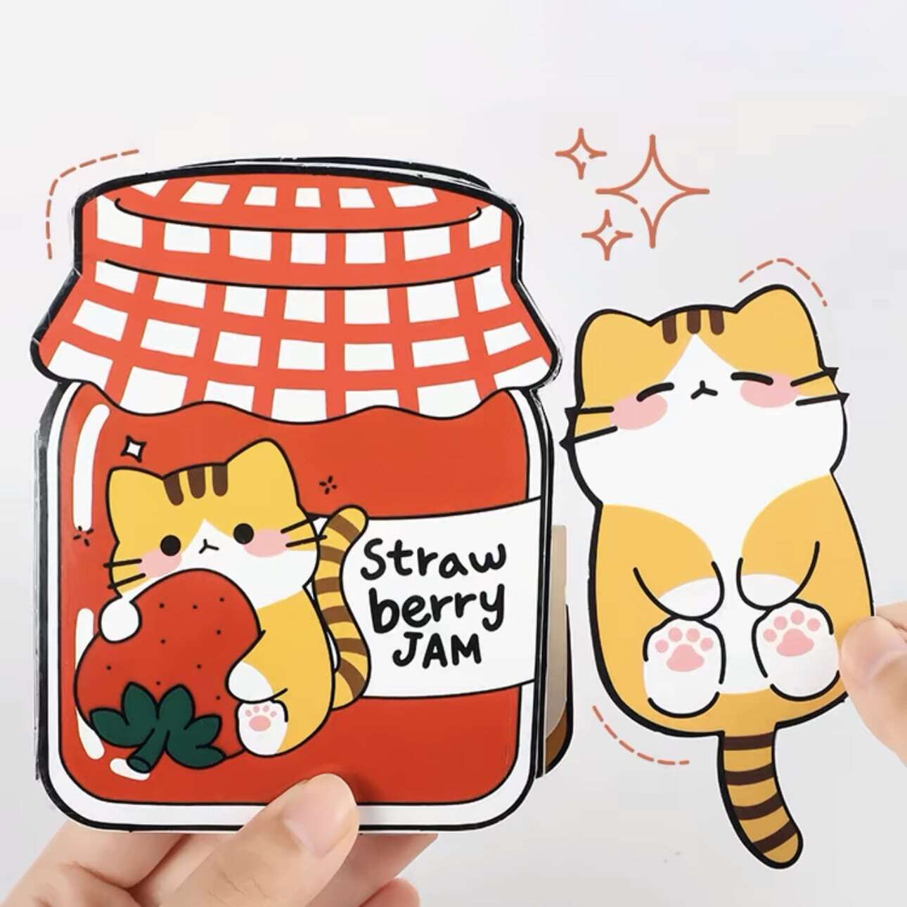 Blueberry Cat, Strawberry Cat, Orange Cat Paper Doll Craft Quiet Book